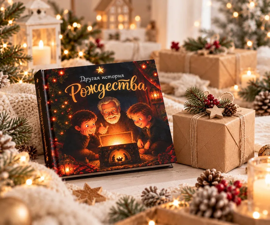 Книга «Другая история Рождества» среди рождественских подарков